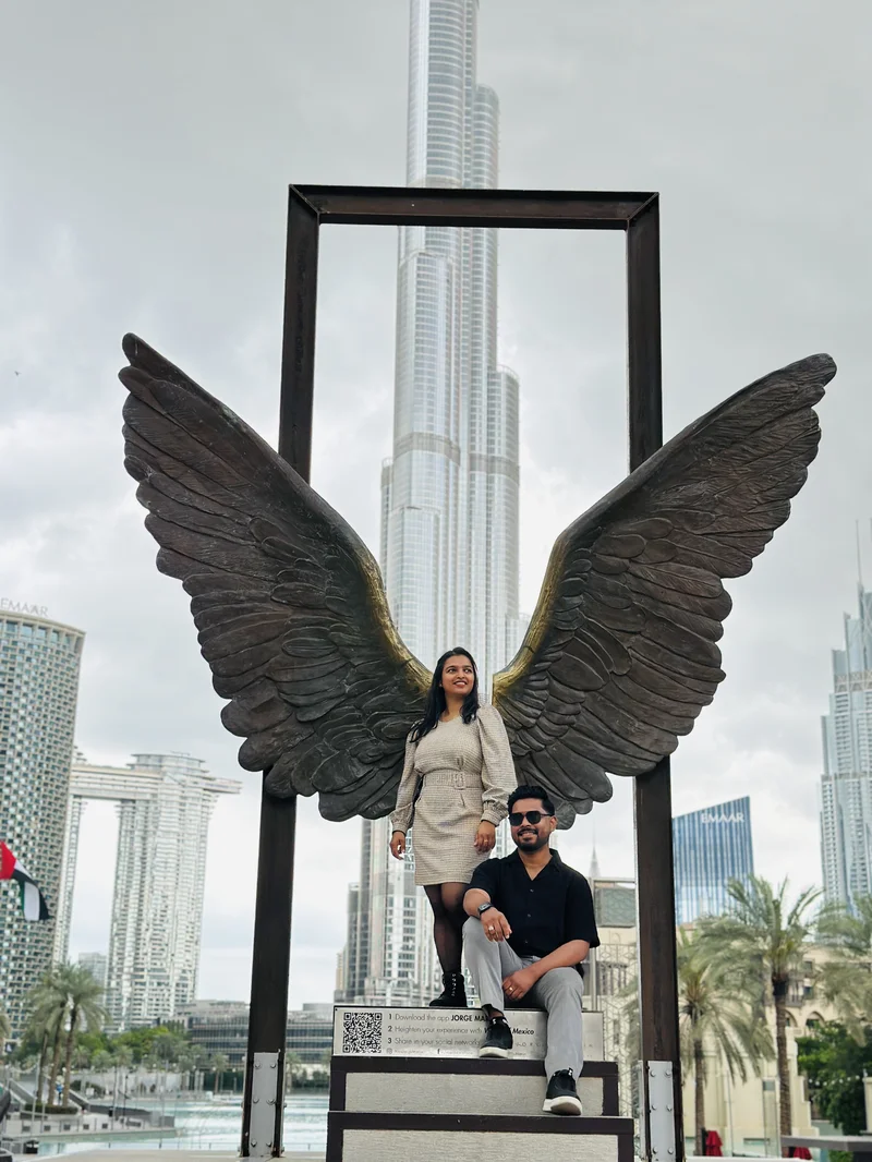 Akhil and Amalu in Dubai